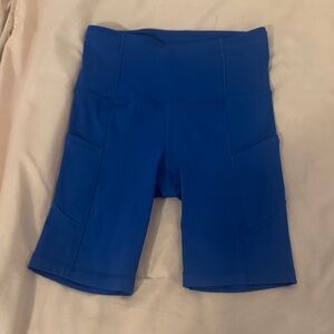 Lululemon Blue Bikers 6” inseam with pockets